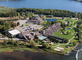Aerial view of Arrowwood Resort.