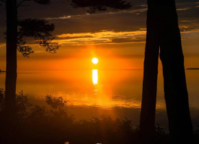 Sunset at Beaver Island Lodge.