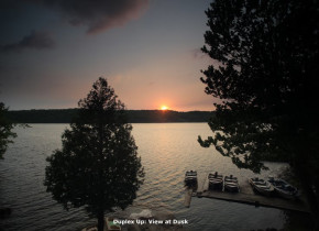 Lake sunset at Bob's Lake Cottages.