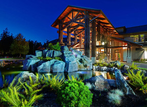 Main lodge exterior at Sunrise Ridge Resort.