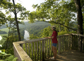 Deck view at Buffalo River Outfitters.