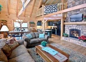 Great room at The Lodge at Lane's End.