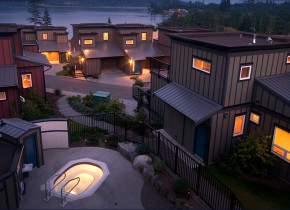 Exterior view of Sooke Harbour Resort & Marina.