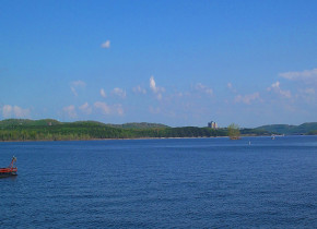 View of lake at Tribesman Resort.