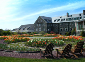 Garden view at Skytop Lodge.