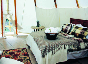 Guest tent at YD Guest Ranch.