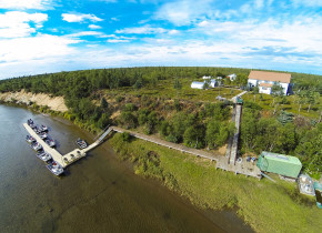 Aerial view of Alagnak Lodge.