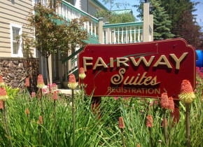 Exterior view of Fairway Suites.