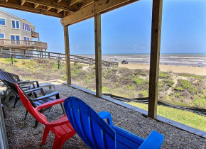 Rental porch at Port Aransas Escapes.
