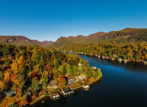Aerial view of Lake Country Vacation Rentals.