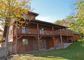 Cabin exterior at North Country Vacation Rentals.