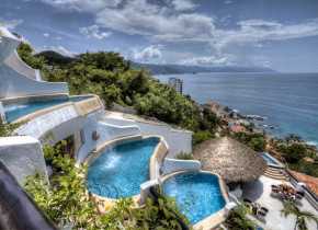 Ocean view at Ocho Cascadas Resort.