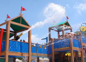 Splash pad at Yogi Bear's Jellystone Park Gardiner.
