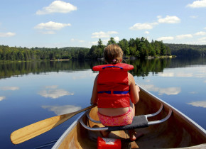 Canoeing at Buffalo Point Resort.