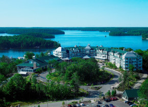 Aerial view of JW Marriott The Rosseau Muskoka Resort & Spa.