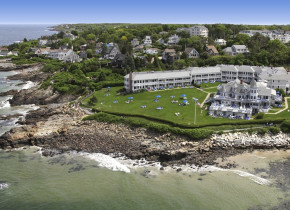 Aerial view of Beachmere Inn.