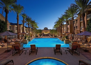 Outdoor pool at Gainey Suites Hotel.