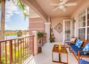 Rental porch at Orlando Luxury Escapes Vacation Rentals.