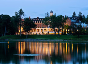Exterior view of The Otesaga Resort Hotel.