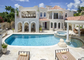 Villa pool at Island Properties Luxury Rentals.