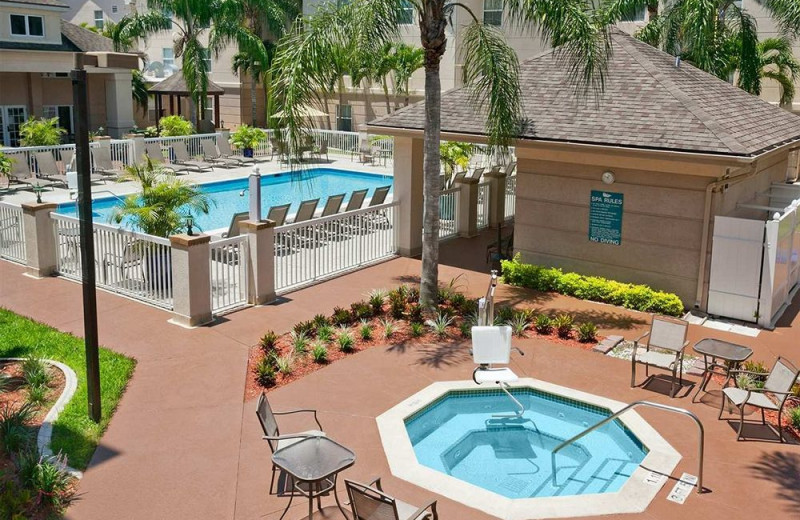 Outdoor pool at Homewood Suites by Hilton Ft. Myers Bell Tower Hotel.