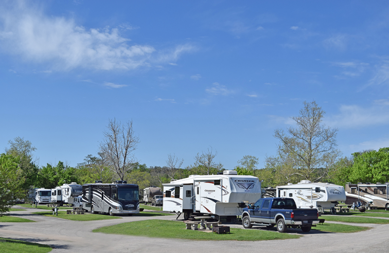 RV campsite at Yogi Bear's Jellystone Park Guadalupe.
