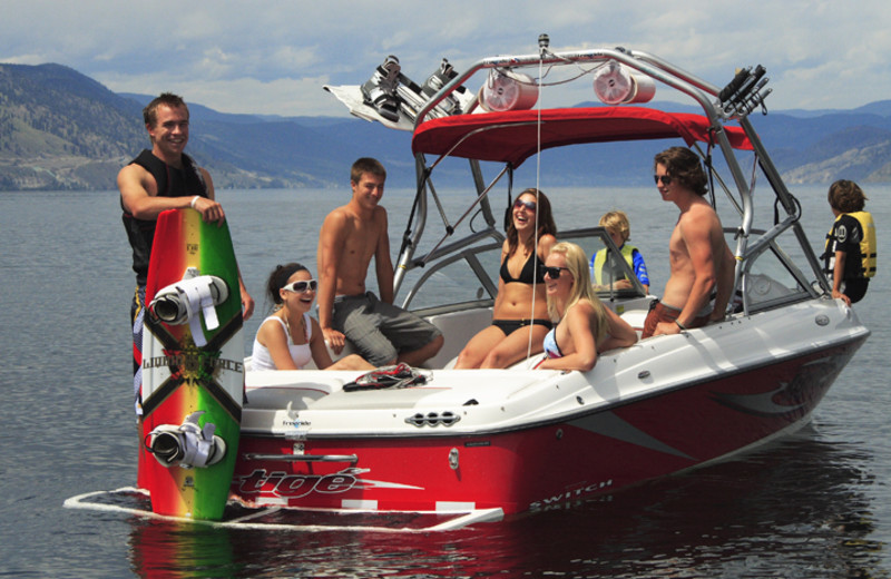 Boating at Summerland Waterfront Resort.