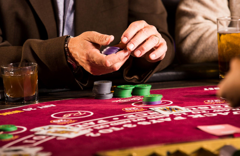 Poker table at Rocky Gap Casino Resort.