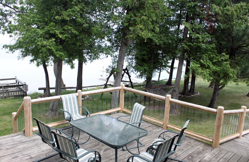 Deck Dining at Sand Bay Lodge & Cottages