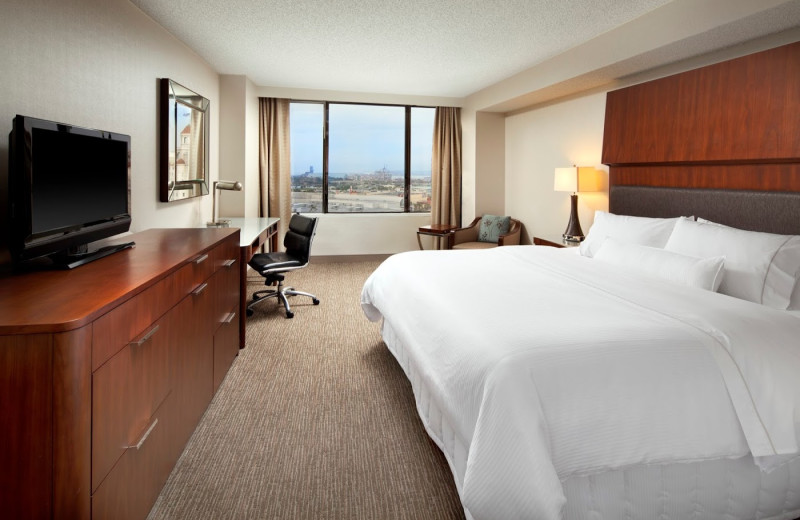 Guest room at The Westin Long Beach.