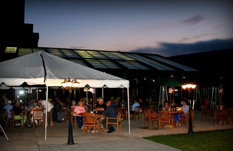 Dining on the patio at Rocky Gap Casino Resort.