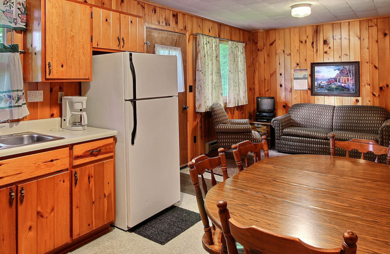 Cabin interior at Tamarac Bay Resort.