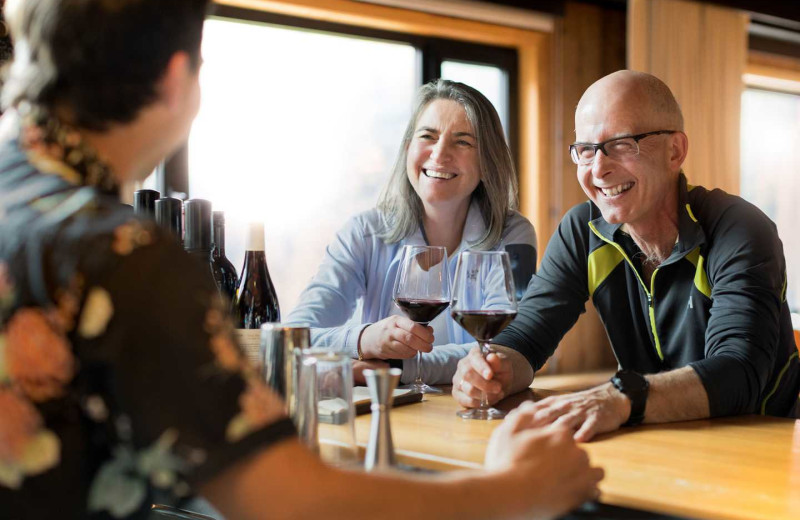 Dining at CMH Bugaboos Lodge.