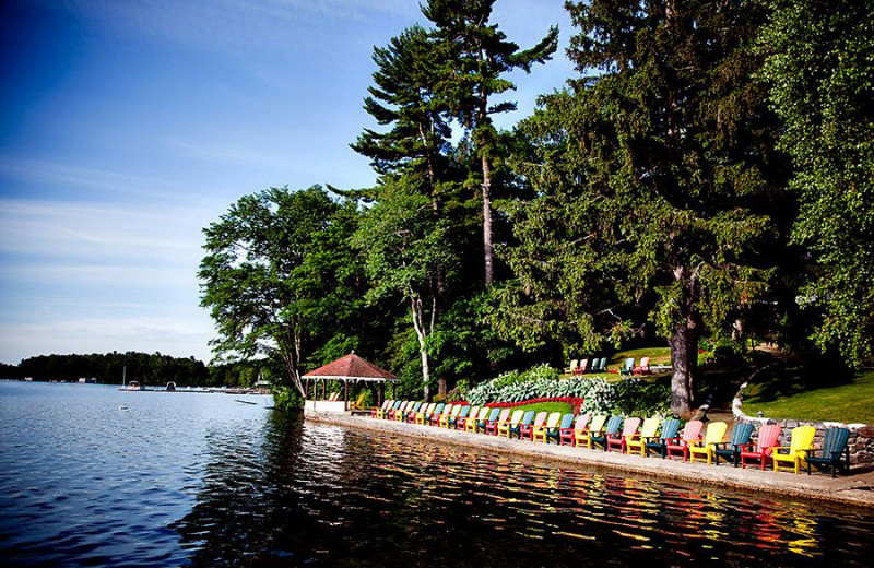 Lounging by the lake at Clevelands House.