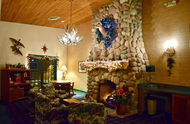 Holiday decor at Whitetail Lodge.