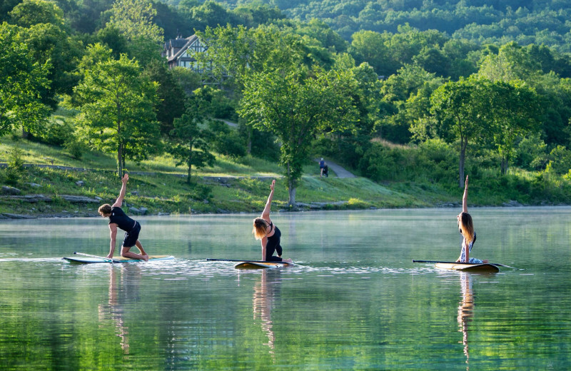 Paddle boarding at Big Cedar Lodge.