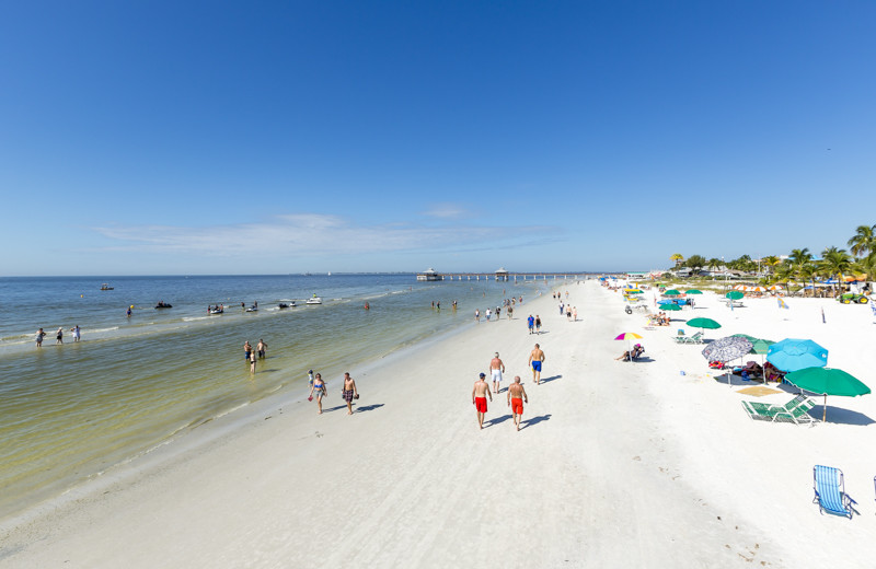 Beach at Sun Palace Vacation Rentals.