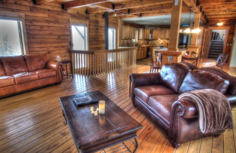 Vacation rental living room at SkyRun Vacation Rentals - Nederland, Colorado.
