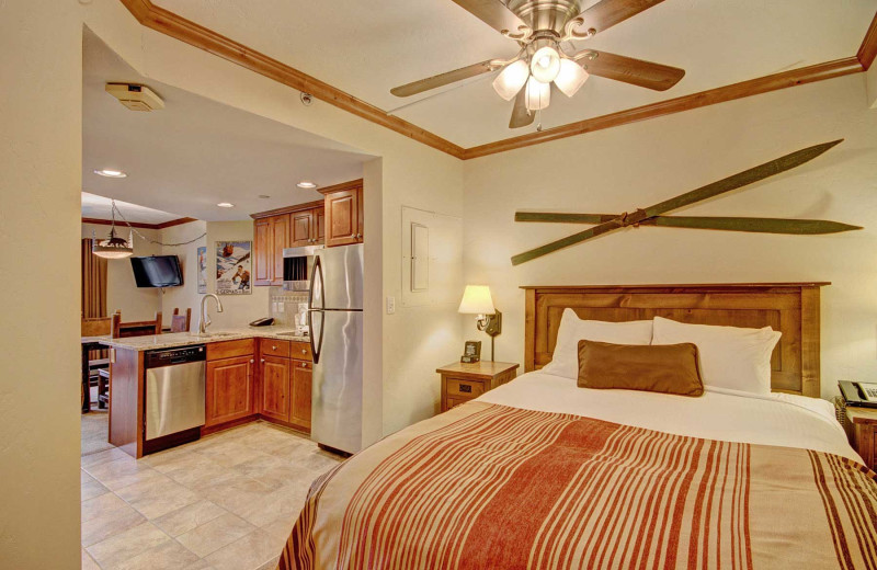 Guest bedroom at Beaver Run Resort & Conference Center.