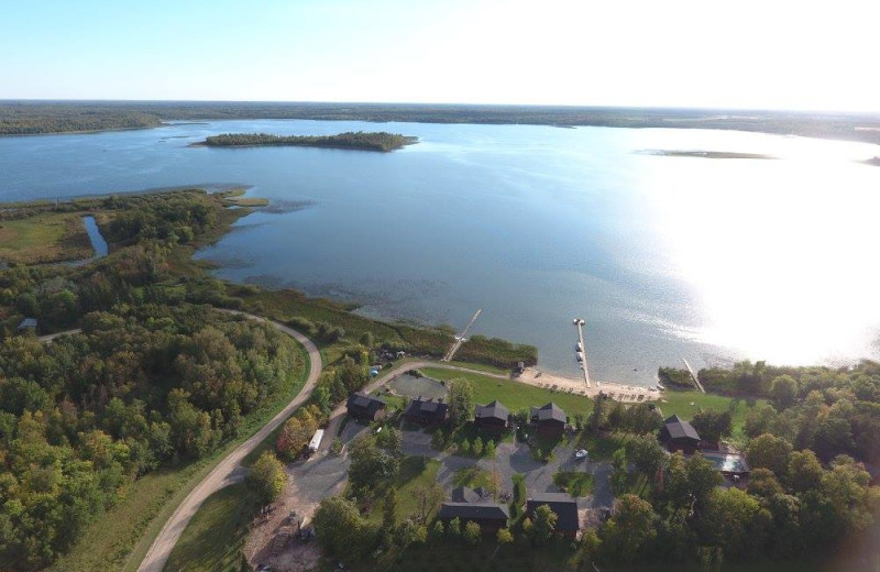 Aerial view of White Birch Resort.