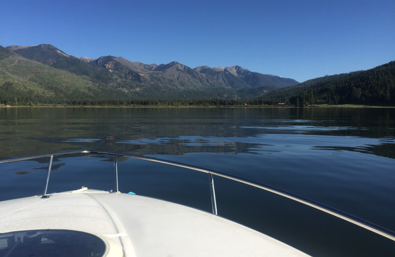 Boating at Pine River Lodge.