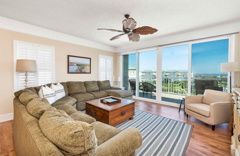 Living room at Real Escapes Properties - St. Simons Grand 307.