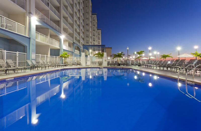 Outdoor pool at Holiday Inn Suites Ocean City.