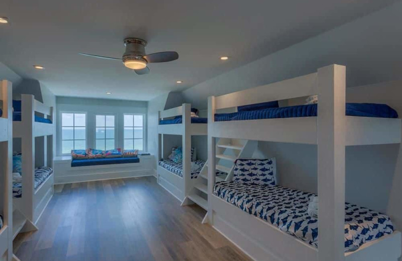 Rental bedroom at No Worries Vacation Rentals.