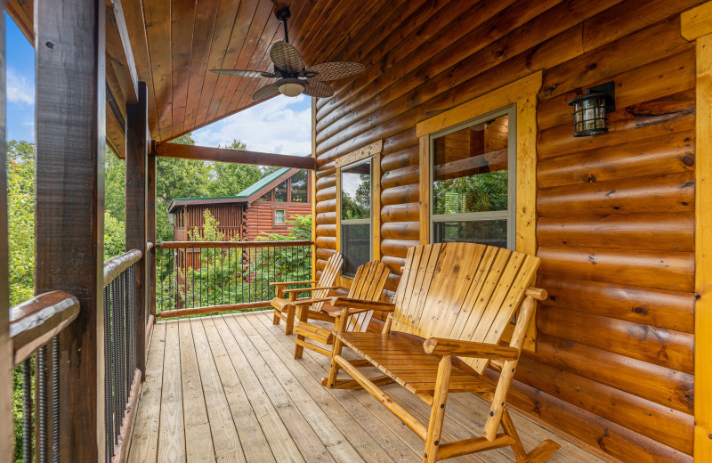 Deck at American Patriot Getaways - Pool & A View.