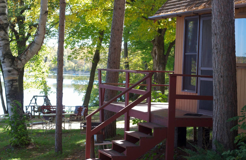 Lake view cabin at Five Lakes Resort.