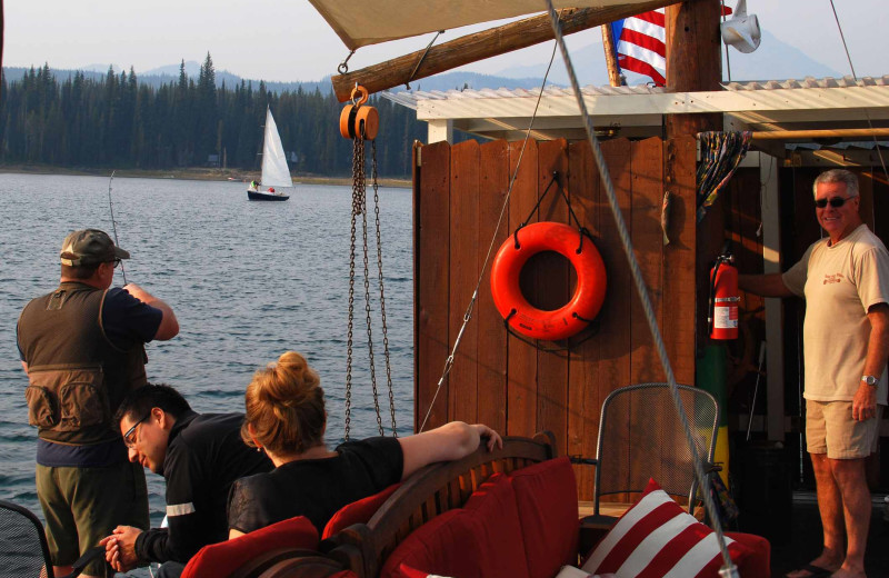 Floating dock at Elk Lake Resort.