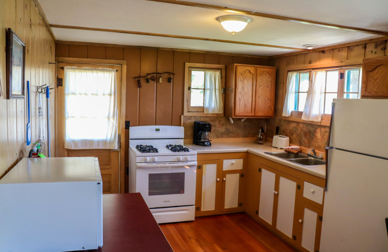 Cabin kitchen at Wilderness Resort Villas.