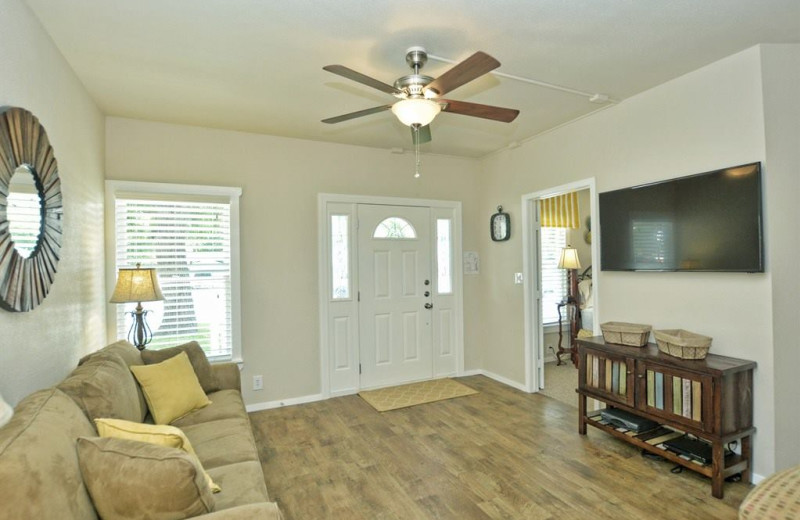 Rental living room at River City Resorts.