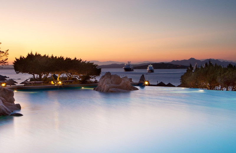 Pool view at Hotel Pitrizza.